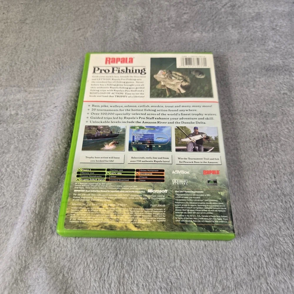 Rapala Pro Fishing Microsoft Xbox Original Game 2004 Activision CIB Tested‎